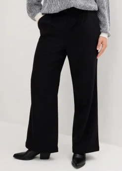bonprix Bekleidung·Kleider|Nachhaltigere Materialien^Marlene-Hose in Wolloptik schwarz