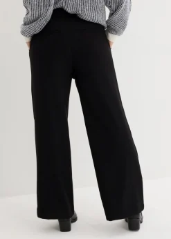bonprix Bekleidung·Kleider|Nachhaltigere Materialien^Marlene-Hose in Wolloptik schwarz