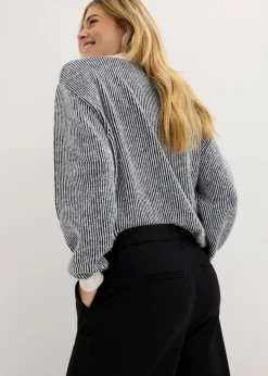 bonprix Bekleidung·Kleider|Nachhaltigere Materialien^Marlene-Hose in Wolloptik schwarz
