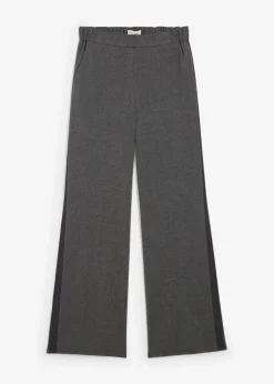 bonprix Bekleidung·Kleider|Hosen^Marlenehose in Wolloptik anthrazit meliert