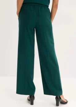 bonprix Hosen|Bekleidung·Kleider^Marlenehose mit Ziergürtel tiefgrün