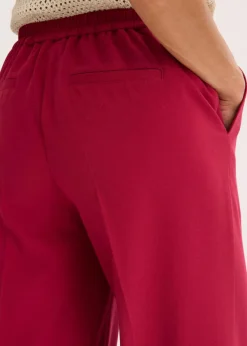 bonprix Hosen|Bekleidung·Kleider^Marlenehose mit Ziergürtel dunkelrot