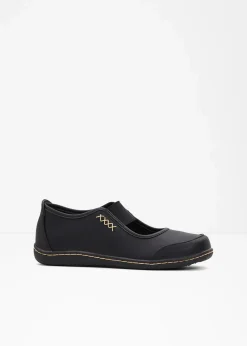 bonprix Sommerschuhe|Schuhe & Accessoires In Spezialgrößen·Elastischer Schaft^Mary-Janes schwarz