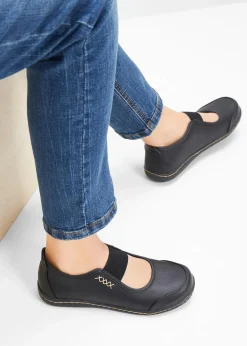 bonprix Sommerschuhe|Schuhe & Accessoires In Spezialgrößen·Elastischer Schaft^Mary-Janes schwarz