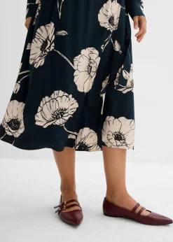bonprix Bekleidung·Blazer|Umstandsmode^Maxi- Wickelkleid für die Schwangerschaft und danach tiefgrün/beige