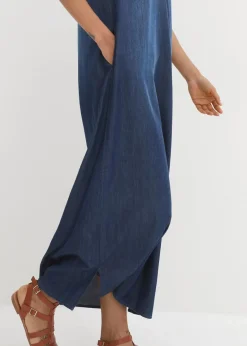 bonprix Kleider|Bekleidung·Pullover & Strickjacken^Maxi-Jeanskleid dunkelblau denim used