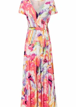 bonprix Kleider^Maxikleid pink/lila floral