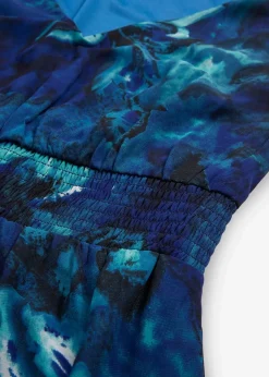 bonprix Bekleidung·Pullover & Strickjacken|Kleider^Maxikleid blau geblümt