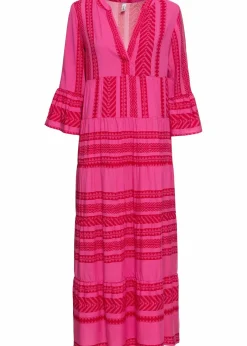 bonprix Kurzgrößen|Kurzgrößen^Maxikleid rot/pink bedruckt