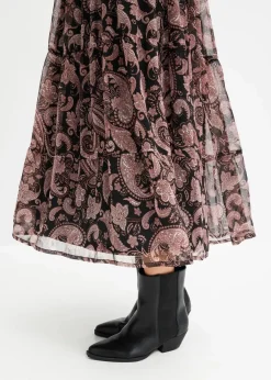 bonprix Kleider|Bekleidung·Pullover & Strickjacken^Maxikleid schwarz paisley