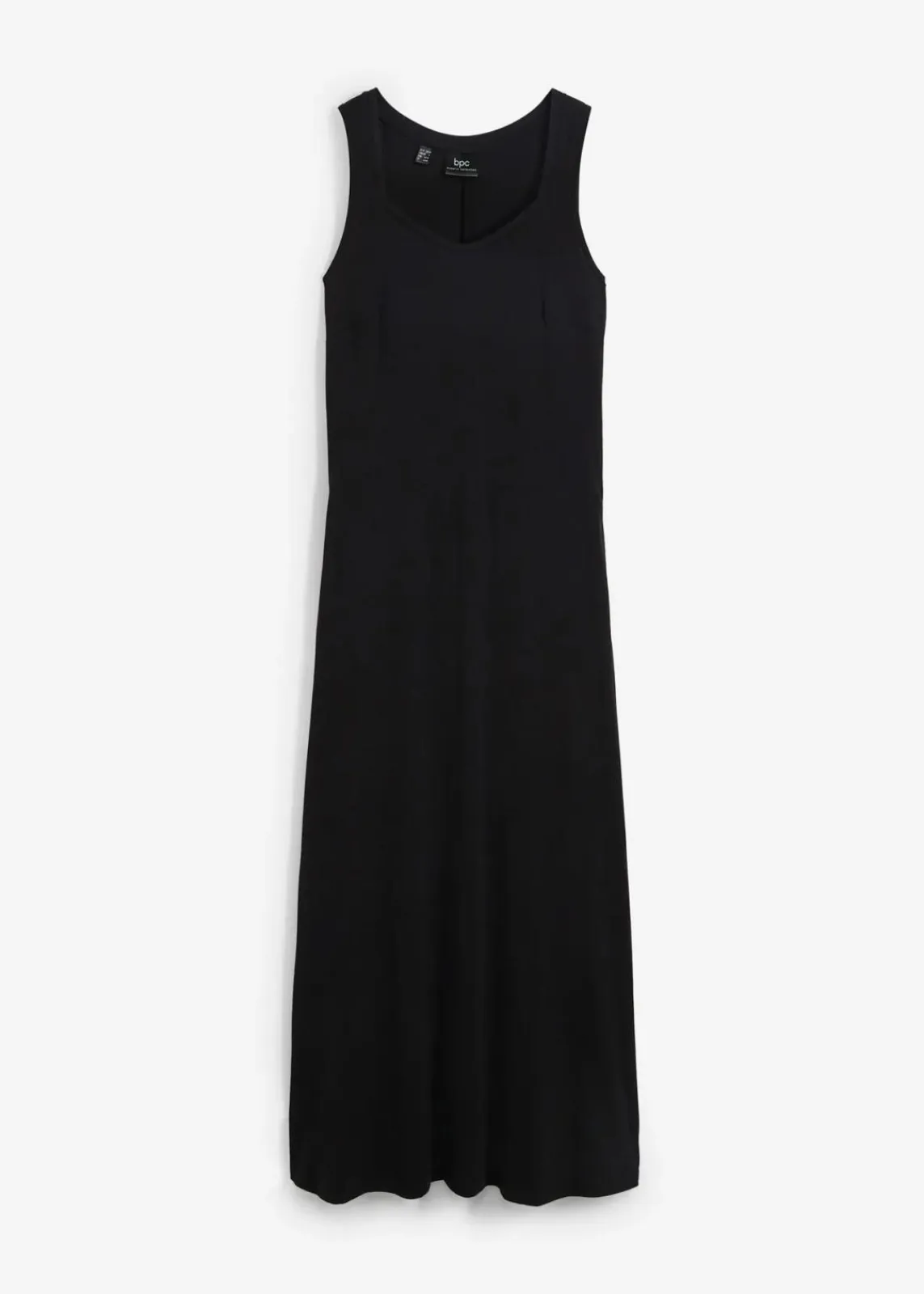 bonprix Kleider^Maxikleid aus Baumwoll- Viskose Mischung schwarz