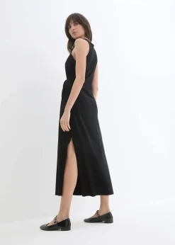 bonprix Kleider|Bekleidung·Pullover & Strickjacken^Maxikleid aus Baumwolle schwarz