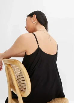bonprix Nachhaltigere Materialien|Kleider^Maxikleid aus feiner Viskose schwarz
