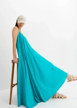 bonprix Bekleidung·Pullover & Strickjacken|Kleider^Maxikleid aus feiner Viskose smaragd