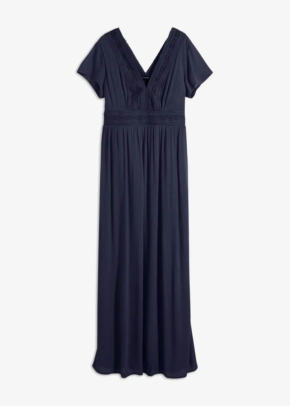 bonprix Kleider|Nachhaltigere Materialien^Maxikleid aus fließender Viskose dunkelblau