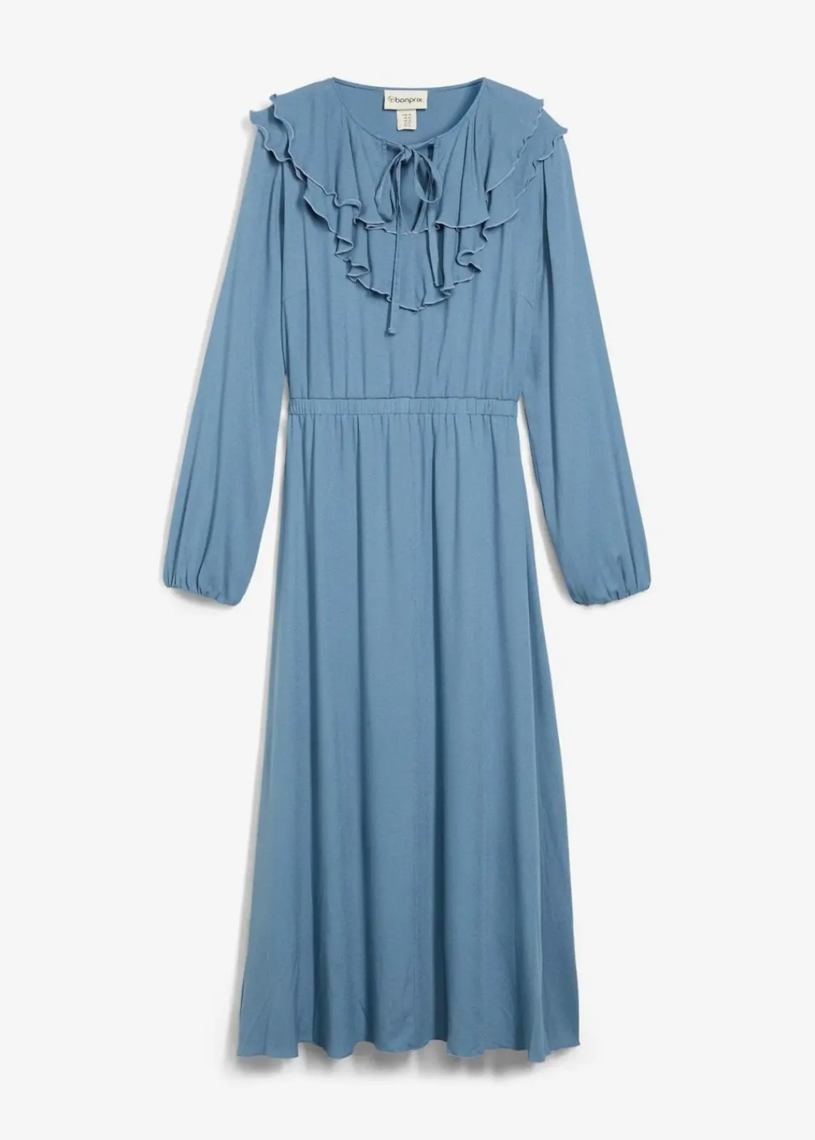 bonprix Bekleidung·Pullover & Strickjacken|Kleider^Maxikleid aus fließender Viskose wellenblau