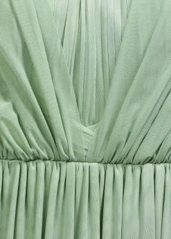 bonprix Festliche Mode|Kleider^Maxikleid aus Mesh mit Tragevarianten pastellgrün