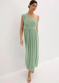 bonprix Festliche Mode|Kleider^Maxikleid aus Mesh mit Tragevarianten pastellgrün