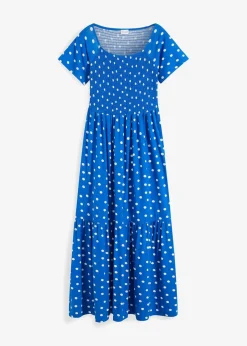 bonprix Nachhaltigere Materialien|Kleider^Maxikleid aus nachhaltiger Viskose blau gepunktet
