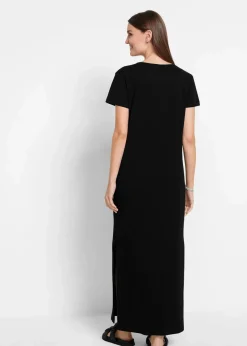 bonprix Bekleidung·Röcke|Basics^Maxikleid aus reiner Baumwolle schwarz