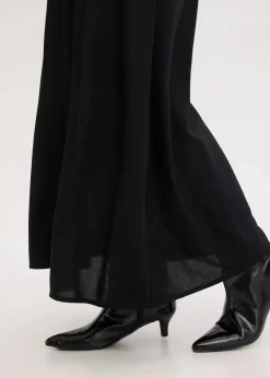 bonprix Nachhaltigere Materialien|Bekleidung·Pullover & Strickjacken^Maxikleid aus reiner Viskose schwarz