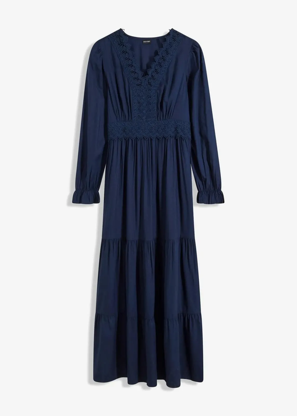 bonprix Kleider|Bekleidung·Pullover & Strickjacken^Maxikleid aus reiner Viskose dunkelblau