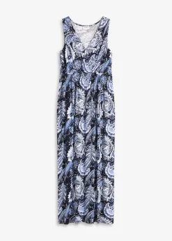 bonprix Nachhaltigere Materialien|Kleider^Maxikleid aus softem Viskose-Mix dunkelblau/hellblau paisley