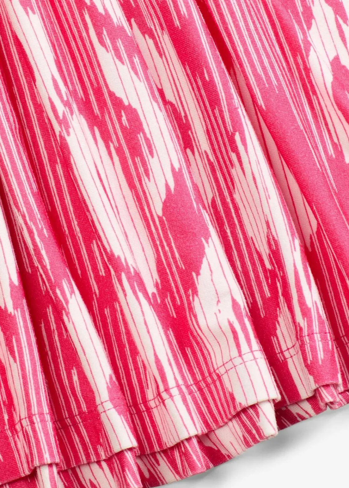 bonprix Bekleidung·Pullover & Strickjacken|Kleider^Maxikleid aus softem Viskose-Mix pink/weiß bedruckt