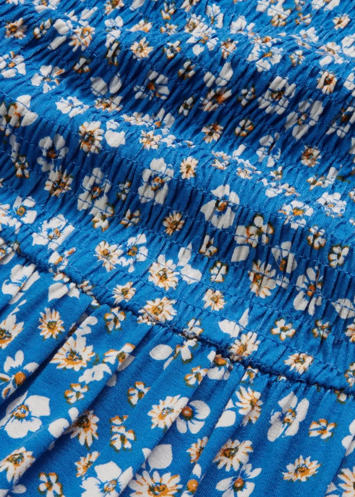 bonprix Nachhaltigere Materialien|Kleider^Maxikleid aus Viskose-Mix blau / wollweiß geblümt