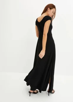 bonprix Bekleidung·Pullover & Strickjacken|Nachhaltigere Materialien^Maxikleid aus Viskose-Mix schwarz