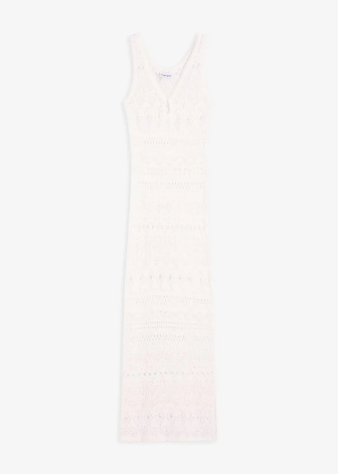bonprix Kleider|Bekleidung·Pullover & Strickjacken^Maxikleid in Häkeloptik wollweiß