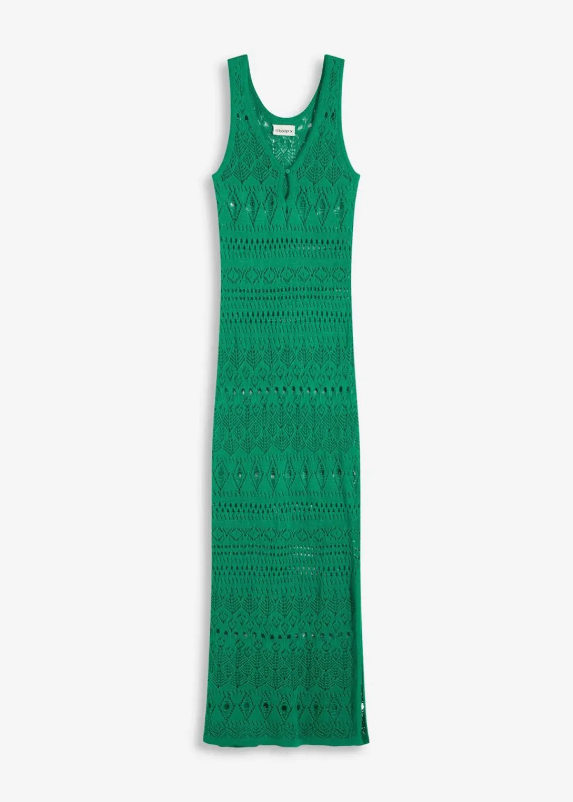 bonprix Bekleidung·Pullover & Strickjacken|Kleider^Maxikleid in Häkeloptik edelsteingrün