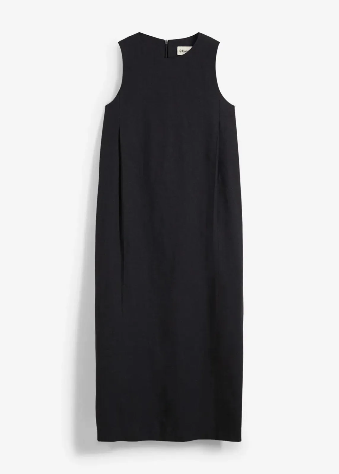 bonprix Kleider^Maxikleid mit Eingriffstaschen aus Viskose-Mix schwarz