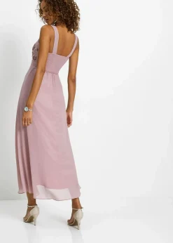 bonprix Festliche Mode|Nachhaltigere Materialien^Maxikleid mit Paillettenstickerei rosenholz