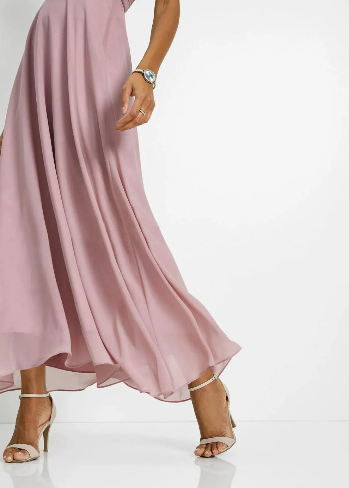 bonprix Festliche Mode|Nachhaltigere Materialien^Maxikleid mit Paillettenstickerei rosenholz