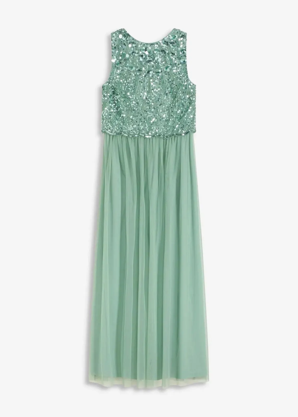 bonprix Kleider|Festliche Mode^Maxikleid mit Paillettenstickerei pastellgrün
