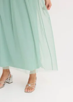 bonprix Kleider|Festliche Mode^Maxikleid mit Paillettenstickerei pastellgrün