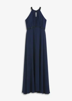 bonprix Festliche Mode|Kleider^Maxikleid mit Perlenapplikation dunkelblau