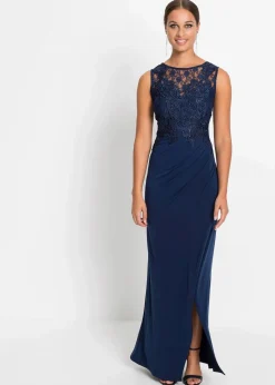 bonprix Kleider|Festliche Mode^Maxikleid mit Spitze dunkelblau