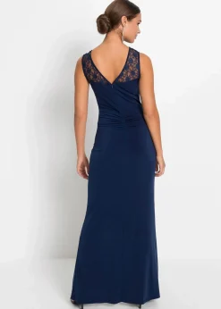 bonprix Kleider|Festliche Mode^Maxikleid mit Spitze dunkelblau