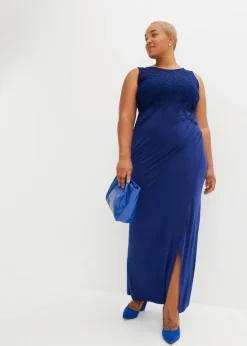 bonprix Kleider|Festliche Mode^Maxikleid mit Spitze dunkelblau