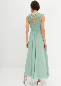 bonprix Kleider|Festliche Mode^Maxikleid mit Spitze pastellgrün