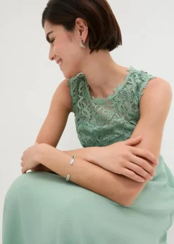 bonprix Kleider|Festliche Mode^Maxikleid mit Spitze pastellgrün
