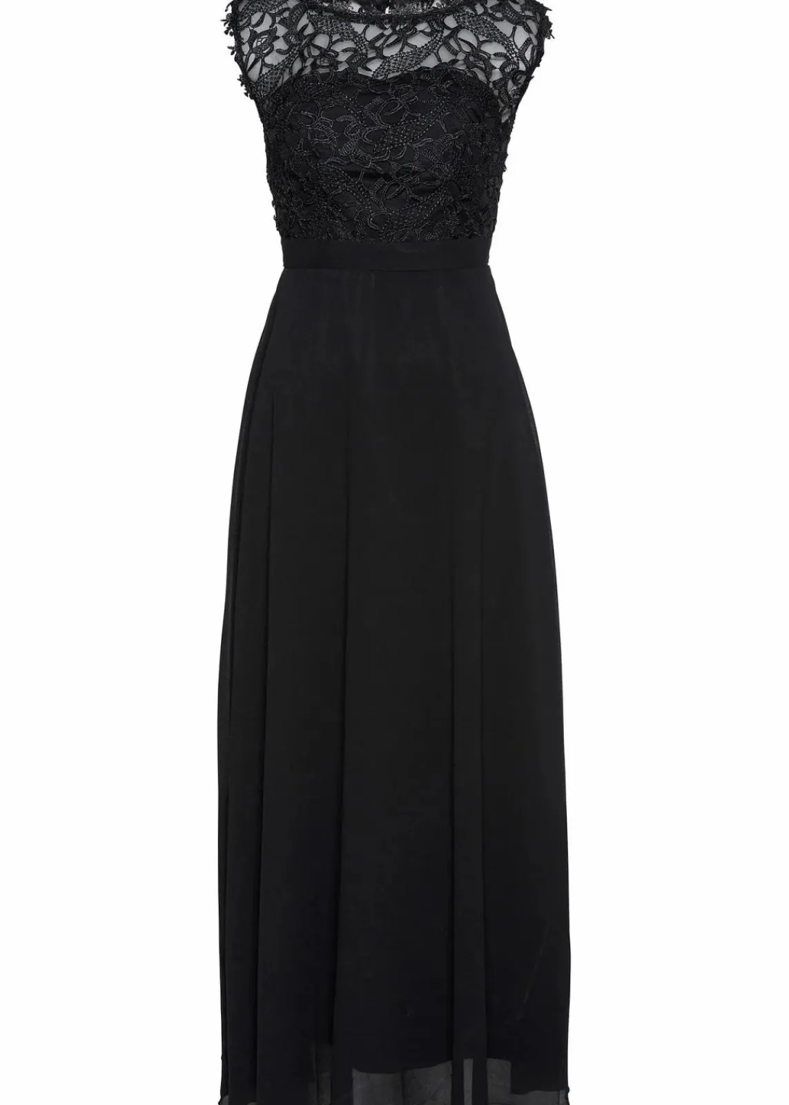 bonprix Kleider|Festliche Mode^Maxikleid mit Spitze schwarz