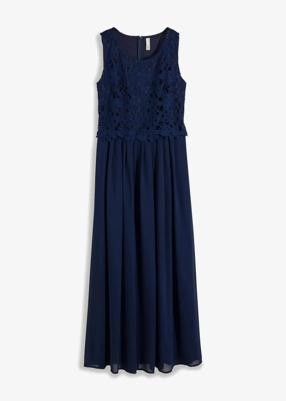 bonprix Festliche Mode|Kleider^Maxikleid mit Spitze dunkelblau