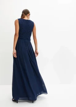 bonprix Festliche Mode|Kleider^Maxikleid mit Spitze dunkelblau