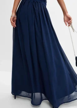 bonprix Festliche Mode|Kleider^Maxikleid mit Spitze dunkelblau