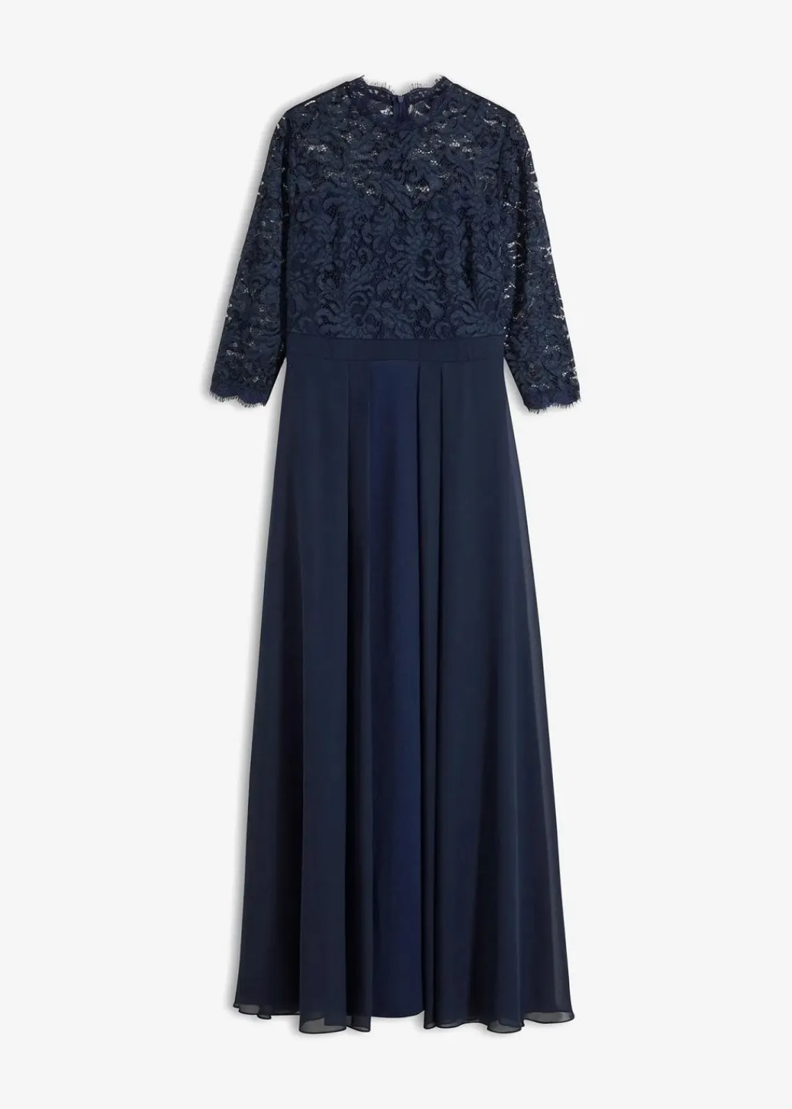 bonprix Bekleidung·Pullover & Strickjacken|Festliche Mode^Maxikleid mit Spitze dunkelblau