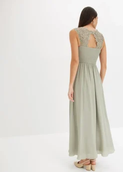 bonprix Kleider|Festliche Mode^Maxikleid mit Spitze seegras