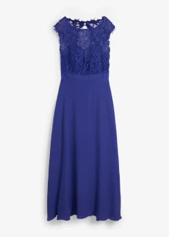 bonprix Kleider|Festliche Mode^Maxikleid mit Spitze saphirblau